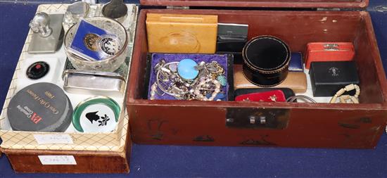 A mixed quantity of assorted costume jewellery and items of virtue.